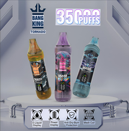 年終活動-買5隻送1隻隨機口味-Bang King 35000口拋棄式/大煙量一次性電子煙 歐美暢銷款