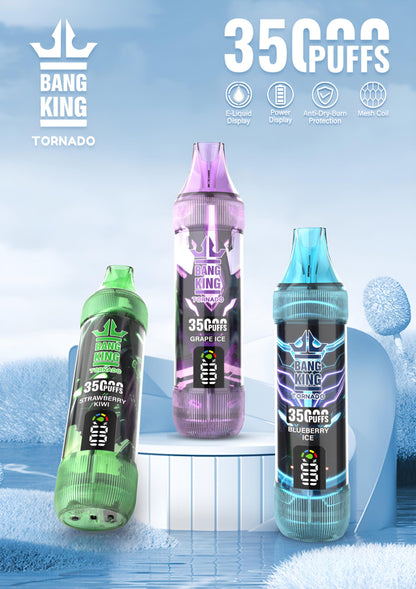 年終活動-買5隻送1隻隨機口味-Bang King 35000口拋棄式/大煙量一次性電子煙 歐美暢銷款
